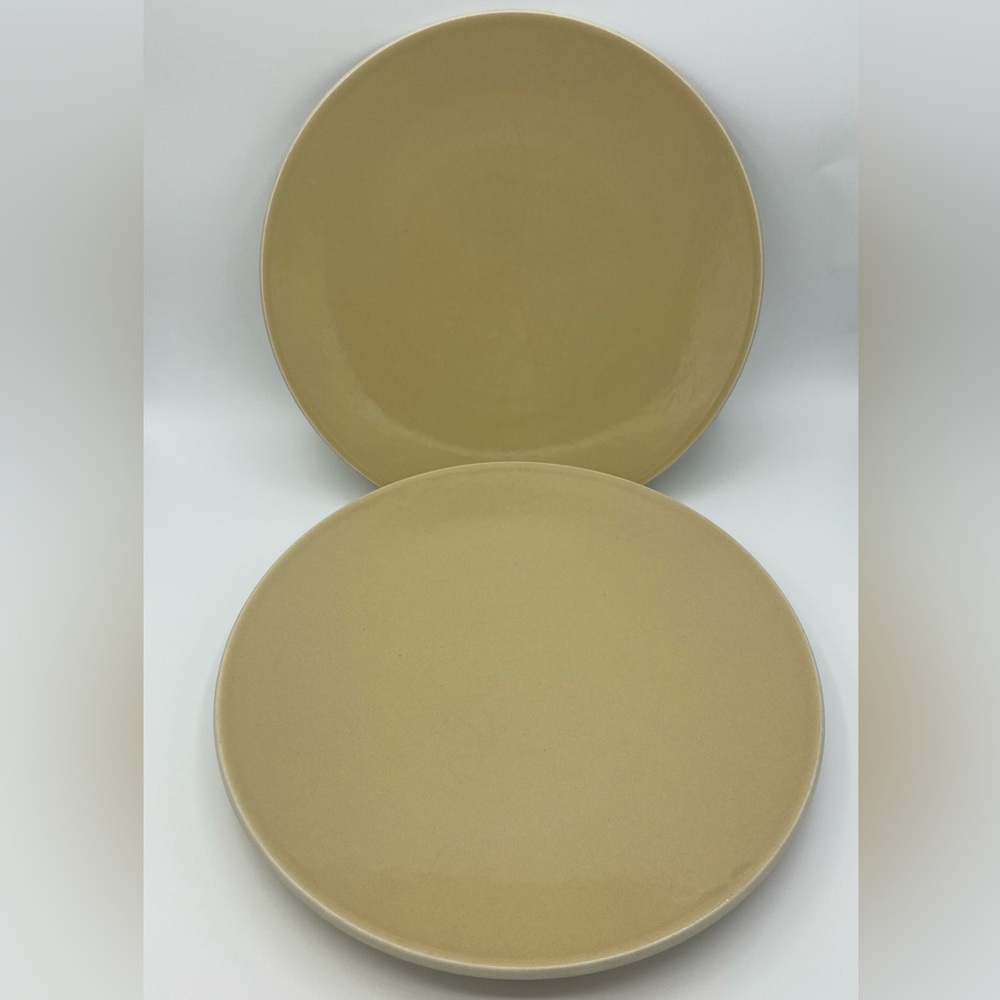 Sasaki Colorstone Wheat Dinner Plates Vintage 10 Inches Beige Tan Set of 2